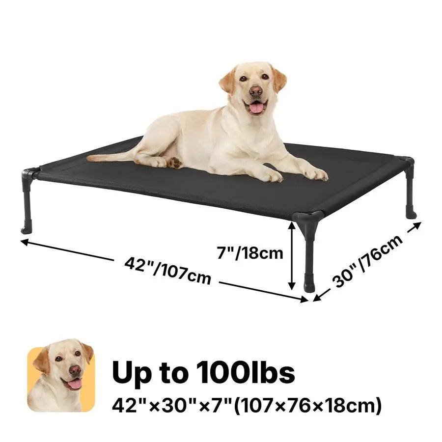 Outdoor Elevated Dog Bed For Large Dogs Breathable Cooling Cot