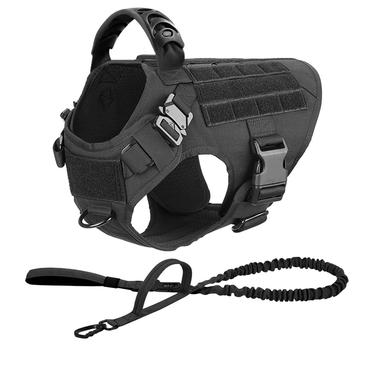 Military Tactical Dog Harness Leash Set For Malinois