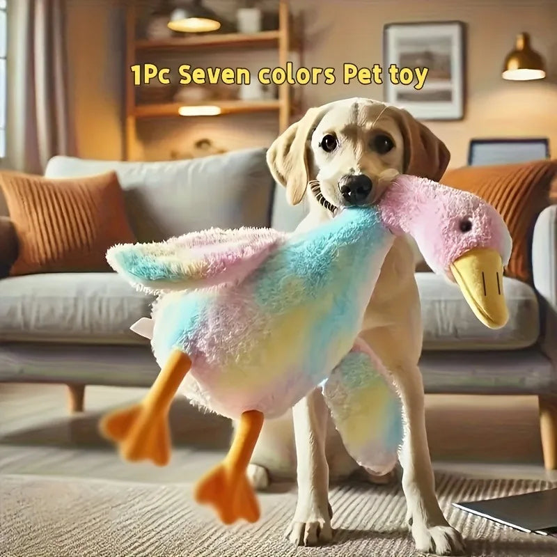 Soft Colorful Duck Plush Toy for Cats and Dogs Comfort