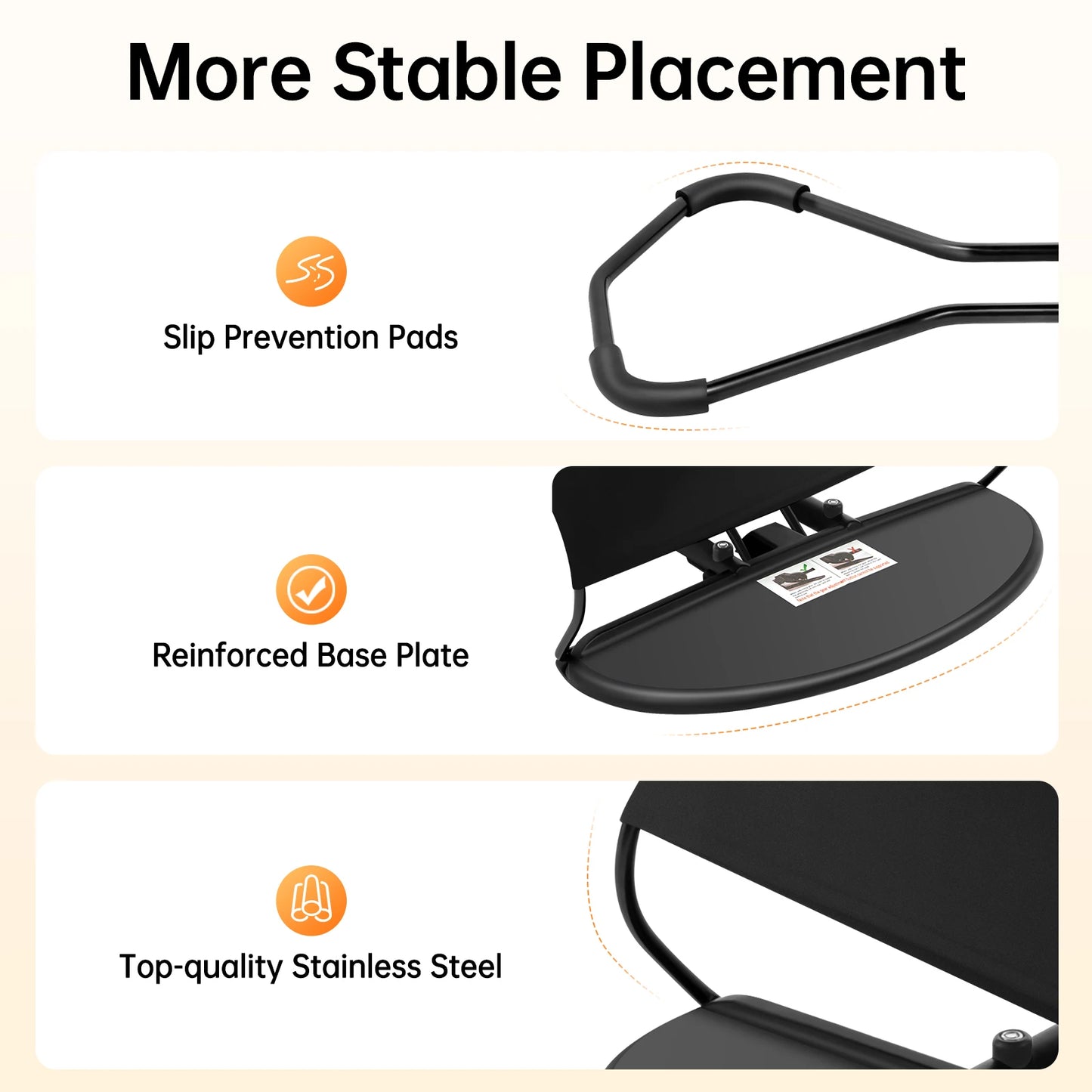 Pet Rocker Bed Foldable With Adjustable Height Stainless Steel Bracket