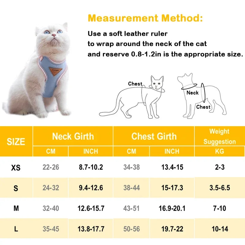 Breathable Puppy Harness And Leash Set For Dogs Cats