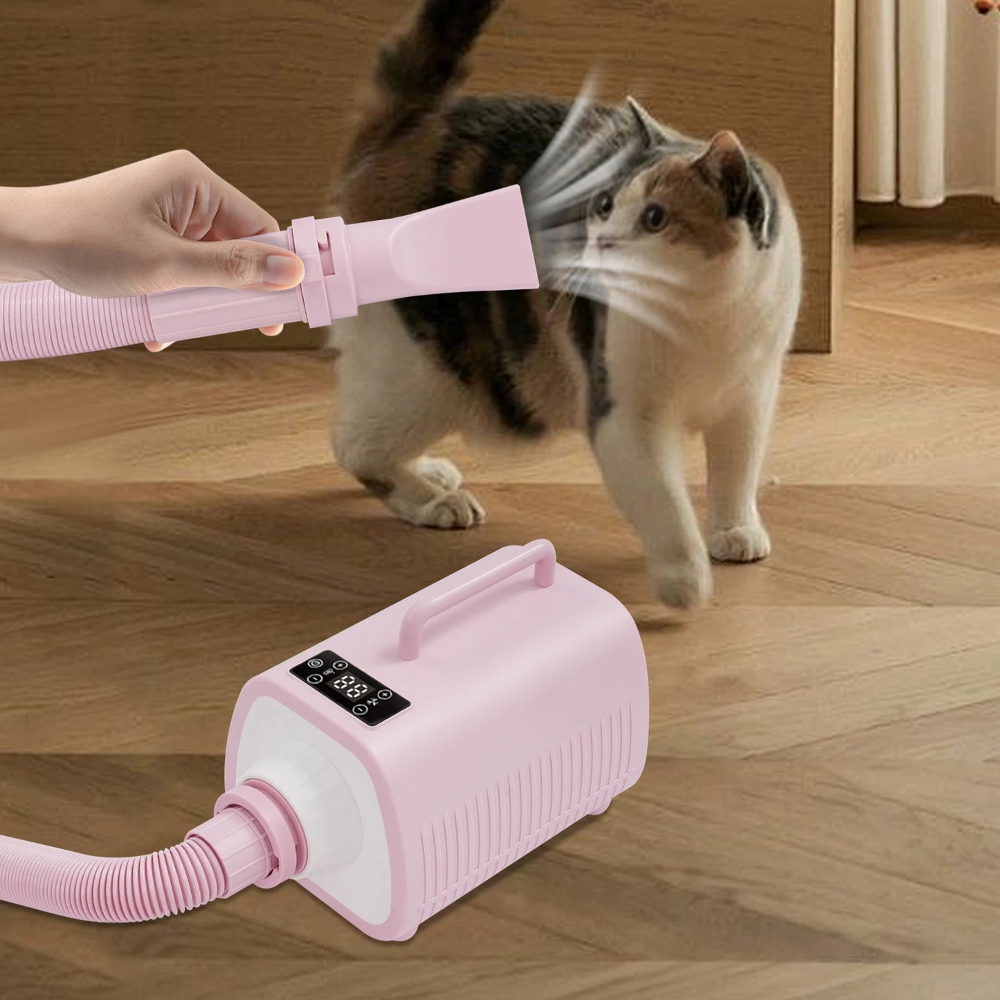 Pet Dog Hair Dryer With Adjustable Temperature 9 Speeds