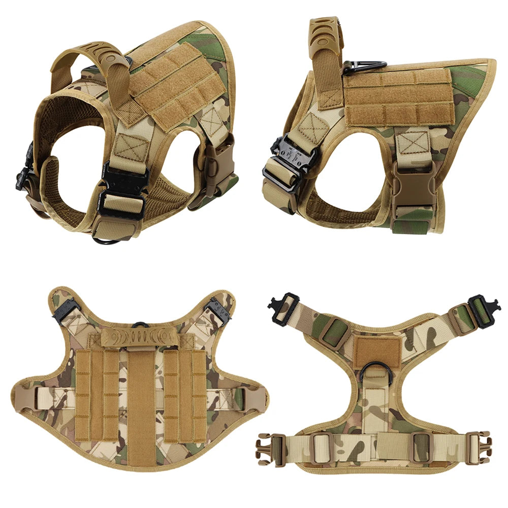 Military Tactical Dog Harness Leash Set For Malinois