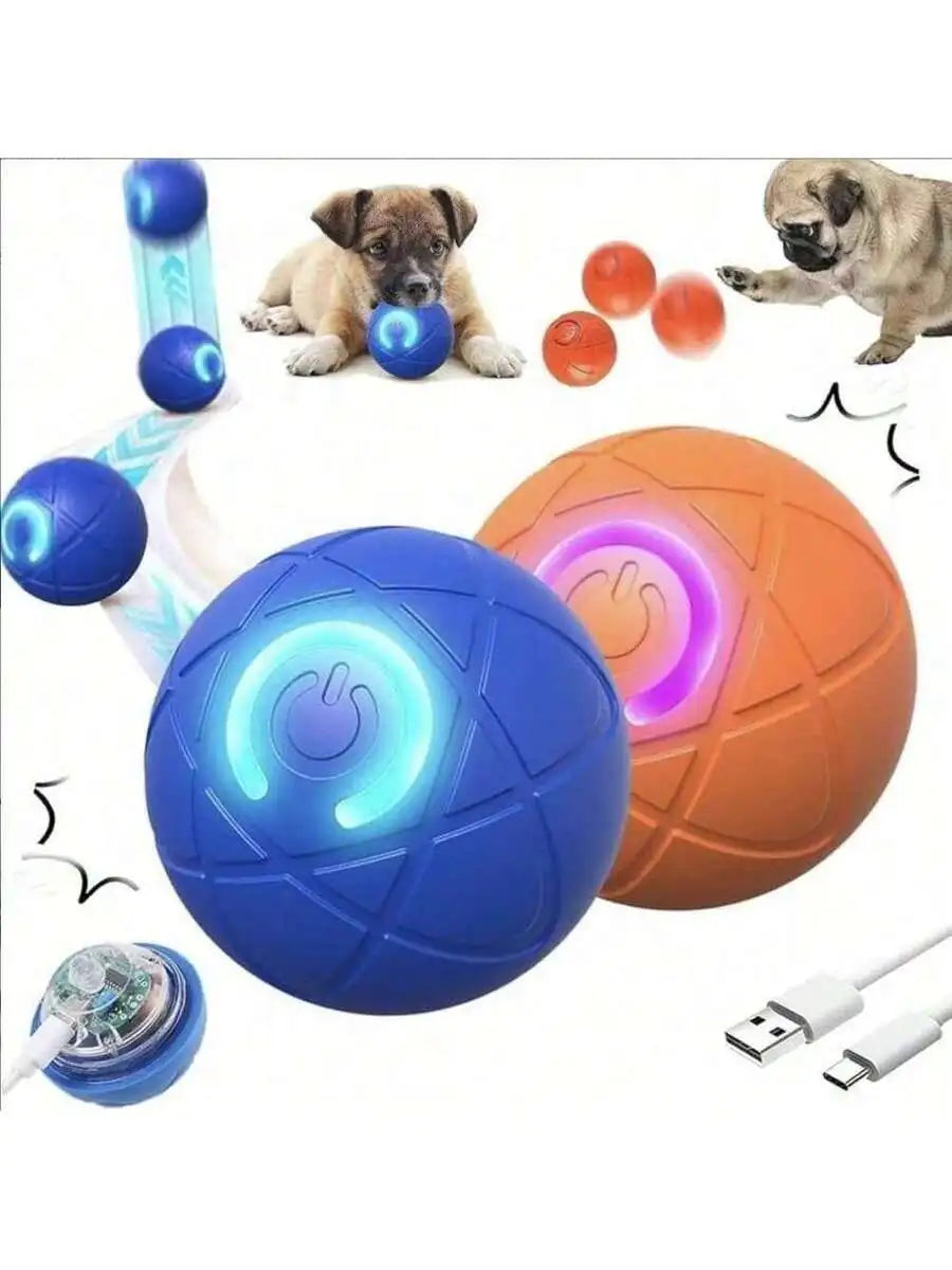 Automatic Dog Ball Toy Vibrating Interactive Moving Ball USB Rechargeable