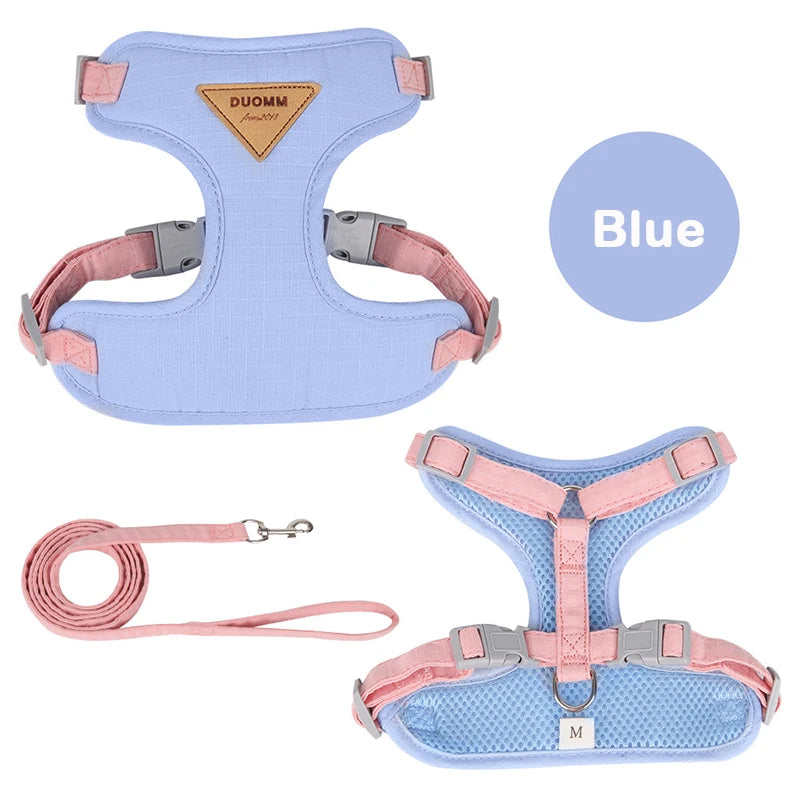 Breathable Puppy Harness And Leash Set For Dogs Cats
