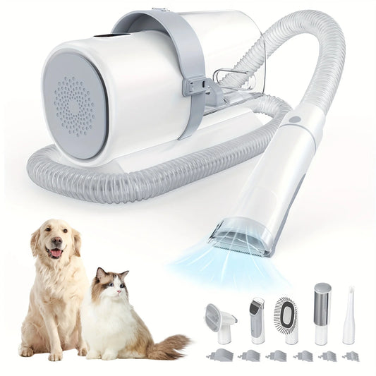 Pet Grooming Vacuum Kit 5 In 1 With Clippers Tools