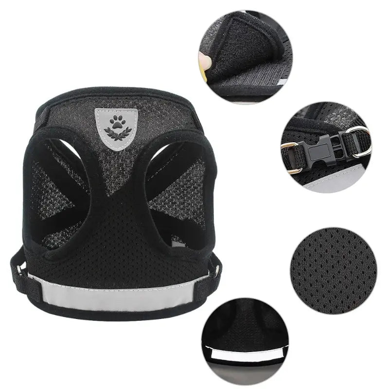 Pet Mesh Reflective Undershirt Harnesses Adjustable Dog Harness