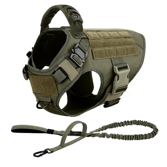 Military Tactical Dog Harness Leash Set For Malinois