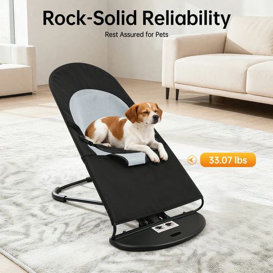 Pet Rocker Bed Foldable With Adjustable Height Stainless Steel Bracket