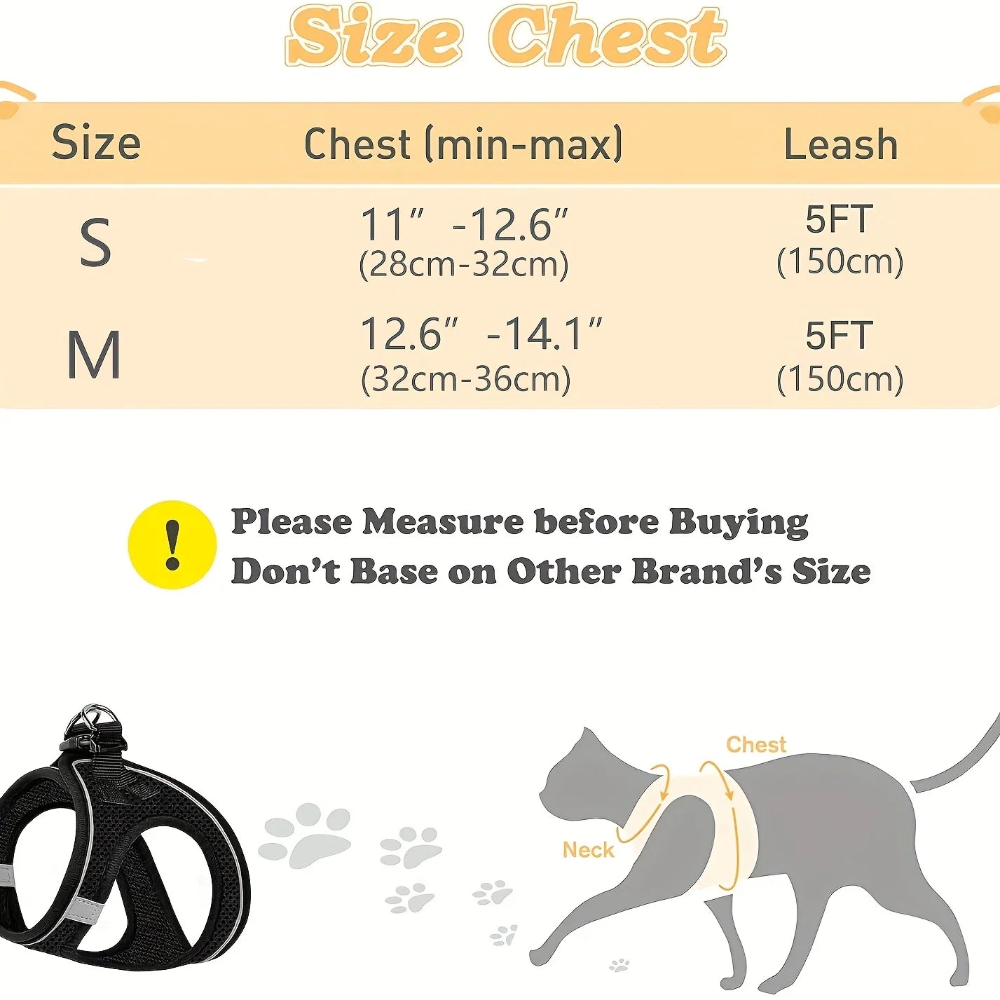 Escape-Proof Dog Harness and Leash Set with Reflective Strips