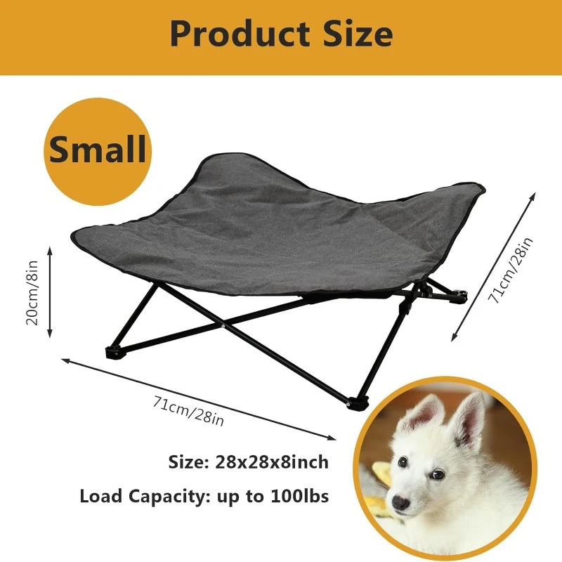 Raised Dog Bed Portable Pet Cot Travel Camping Gear