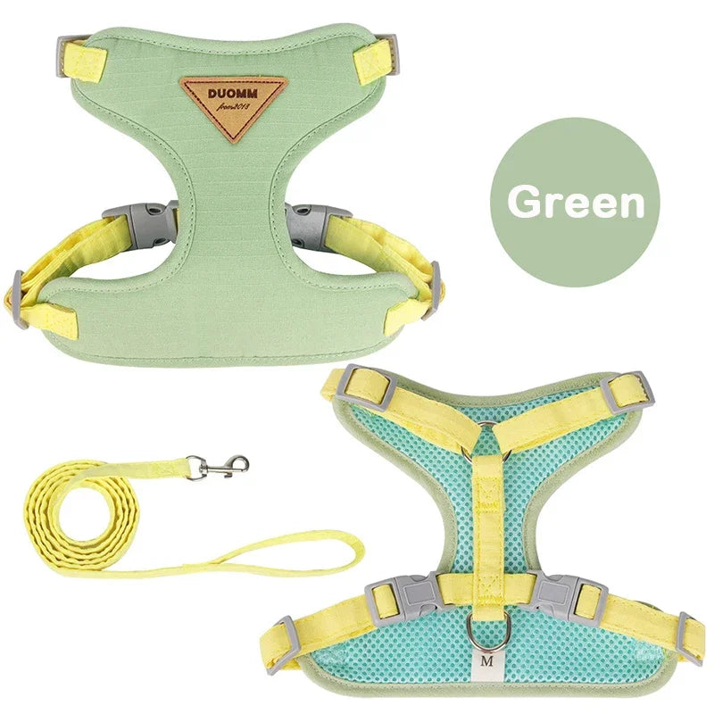 Breathable Puppy Harness And Leash Set For Dogs Cats
