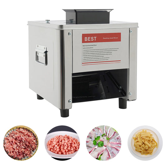850W Electric Meat Cutter Machine, Stainless Steel Meat Slicer,310r/min Kitchen Meat Cutting Machine US Standard 110V