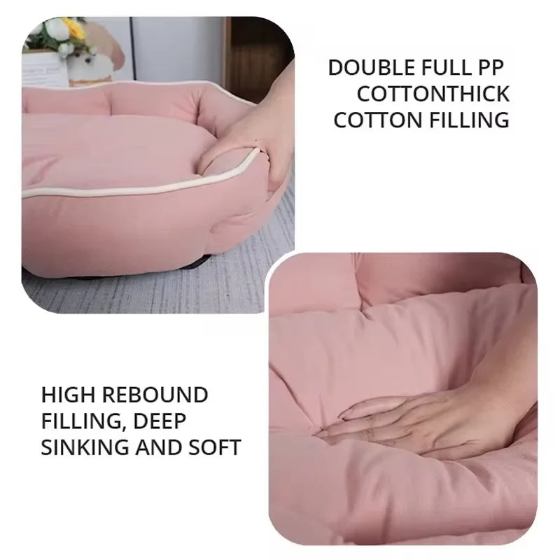 Pet Corduroy Sofa Bed Dogs Cats Cushion Mat Cozy Deluxe