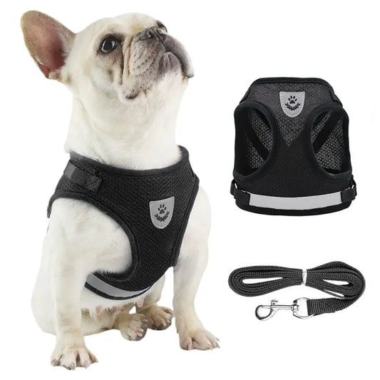 Pet Mesh Reflective Undershirt Harnesses Adjustable Dog Harness