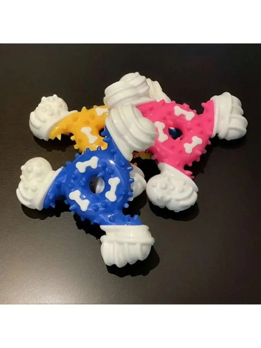 Durable Dog Chew Toy For Teeth Cleaning With Interactive Puzzle