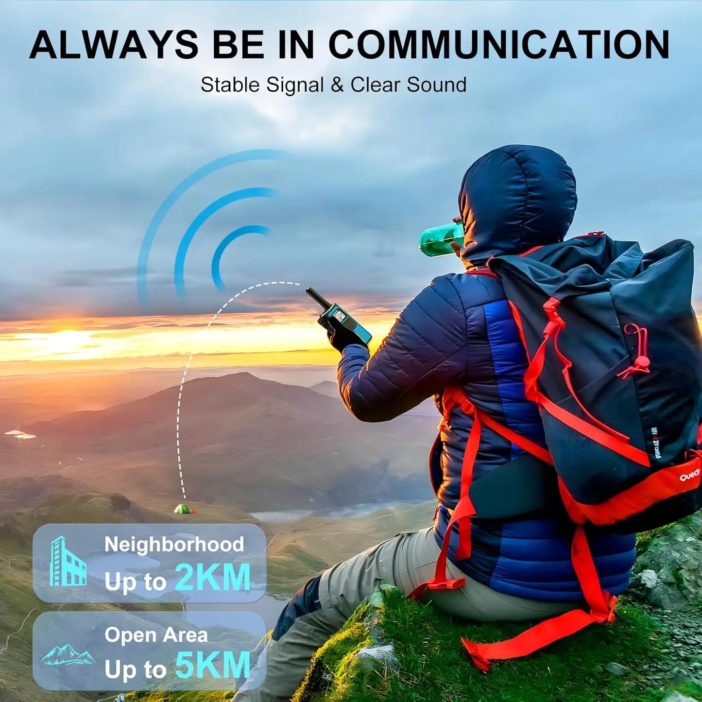 AWANFI Long-Range Walkie Talkies for Adults and Kids VOX
