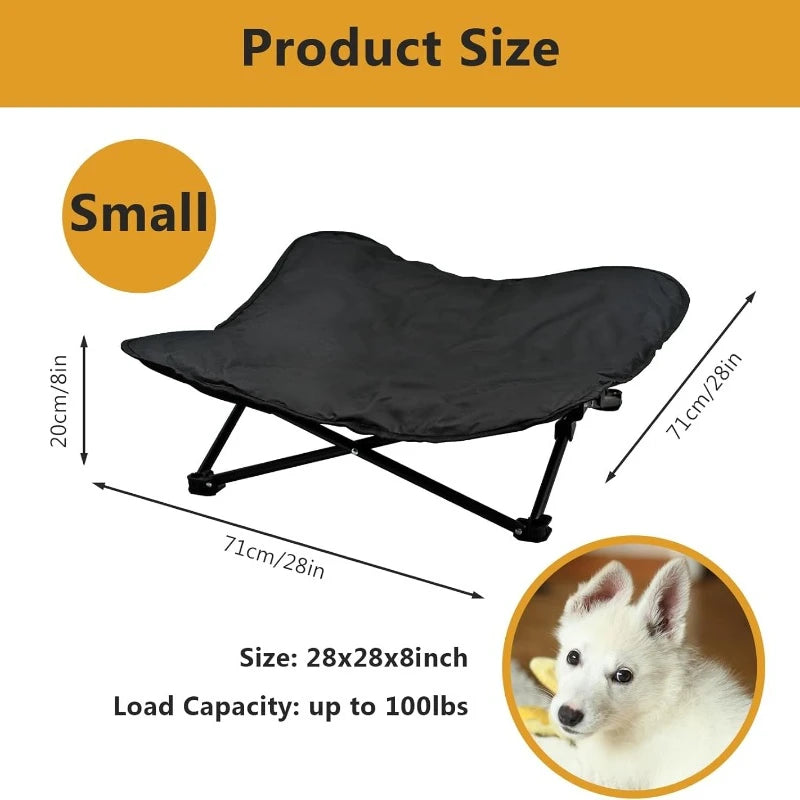 Raised Dog Bed Portable Pet Cot Travel Camping Gear