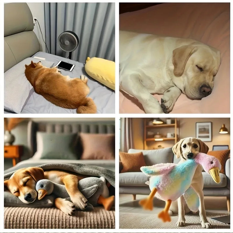 Soft Colorful Duck Plush Toy for Cats and Dogs Comfort