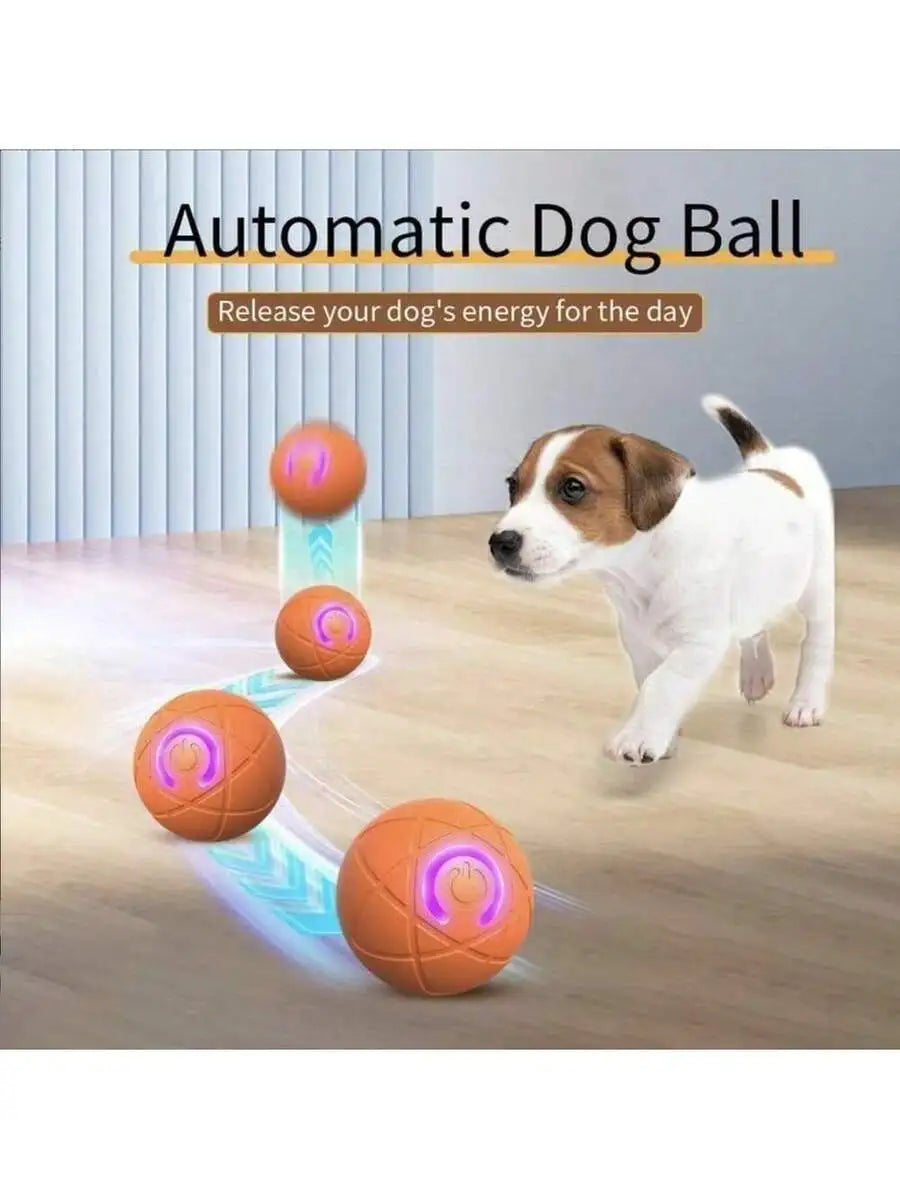 Automatic Dog Ball Toy Vibrating Interactive Moving Ball USB Rechargeable