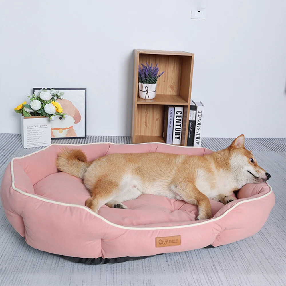 Pet Corduroy Sofa Bed Dogs Cats Cushion Mat Cozy Deluxe