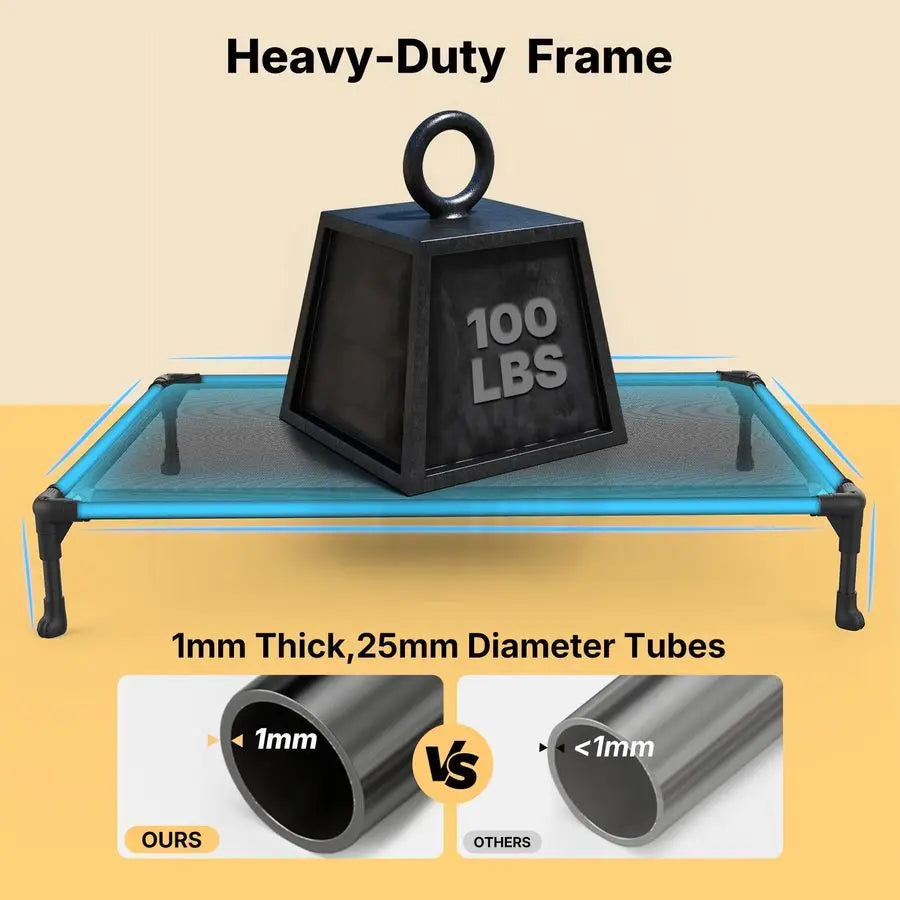 Outdoor Elevated Dog Bed For Large Dogs Breathable Cooling Cot