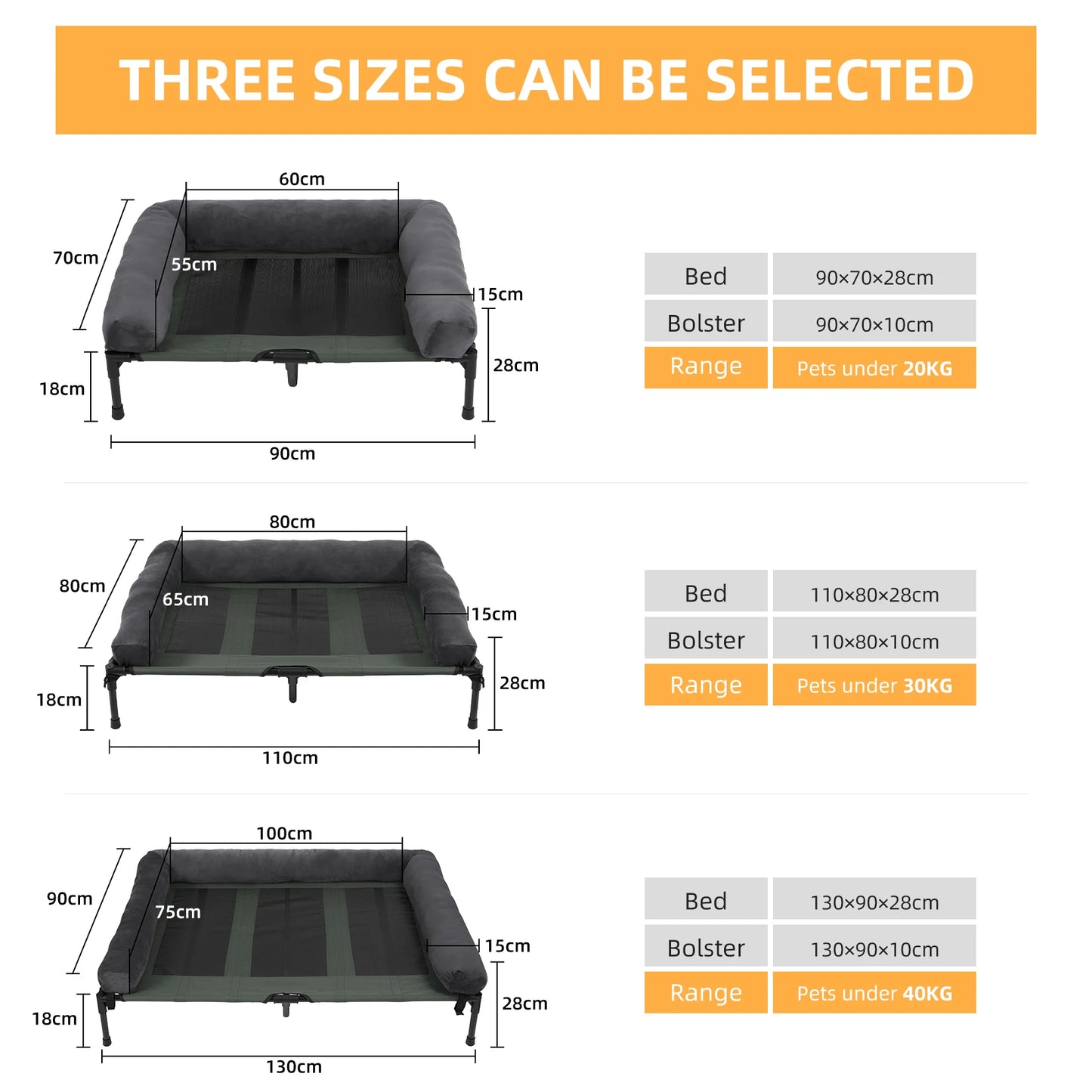 BINGOPAW Elevated Pet Bed for Dogs and Cats Indoor Outdoor