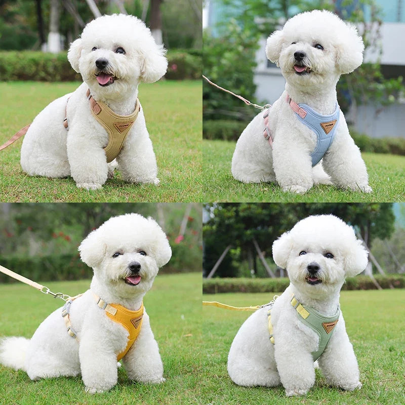 Breathable Puppy Harness And Leash Set For Dogs Cats