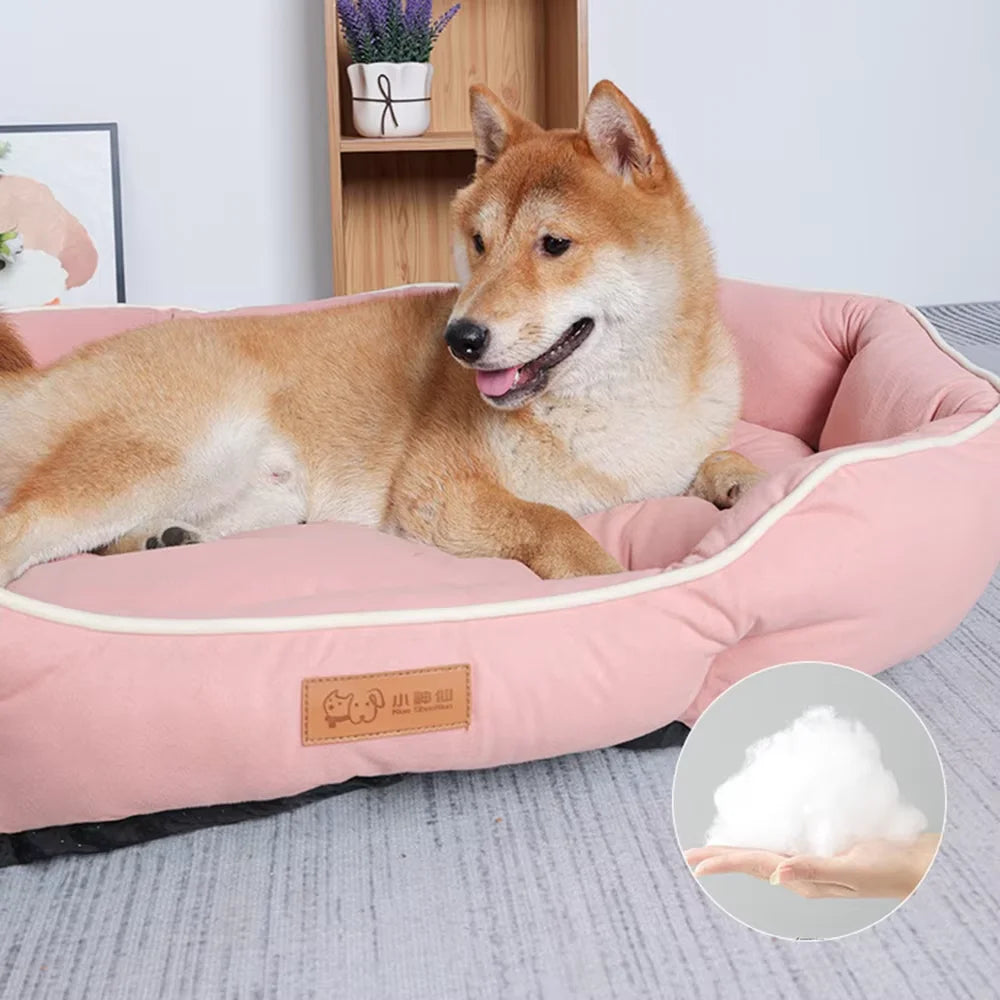 Pet Corduroy Sofa Bed Dogs Cats Cushion Mat Cozy Deluxe