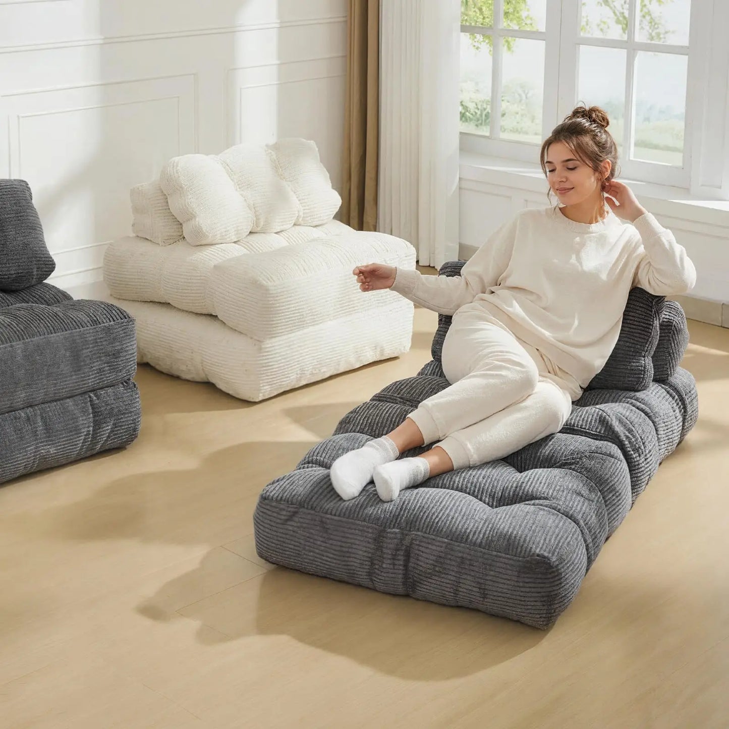 HiMISS Folding Sofa Bed With Pillow Convertible Sleeper Chair