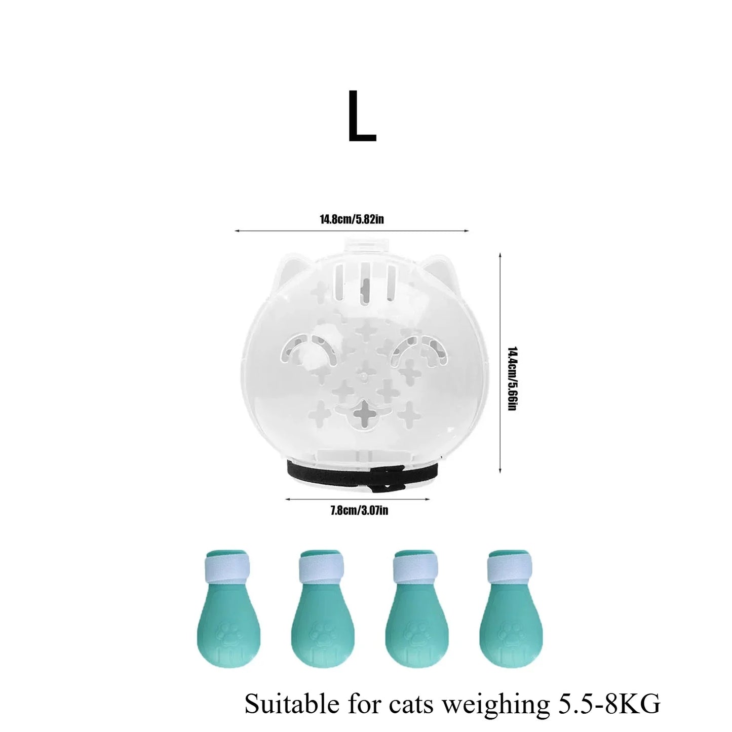 Cat Muzzle Hood Breathable Helmet With Anti Bite Licking Shoes