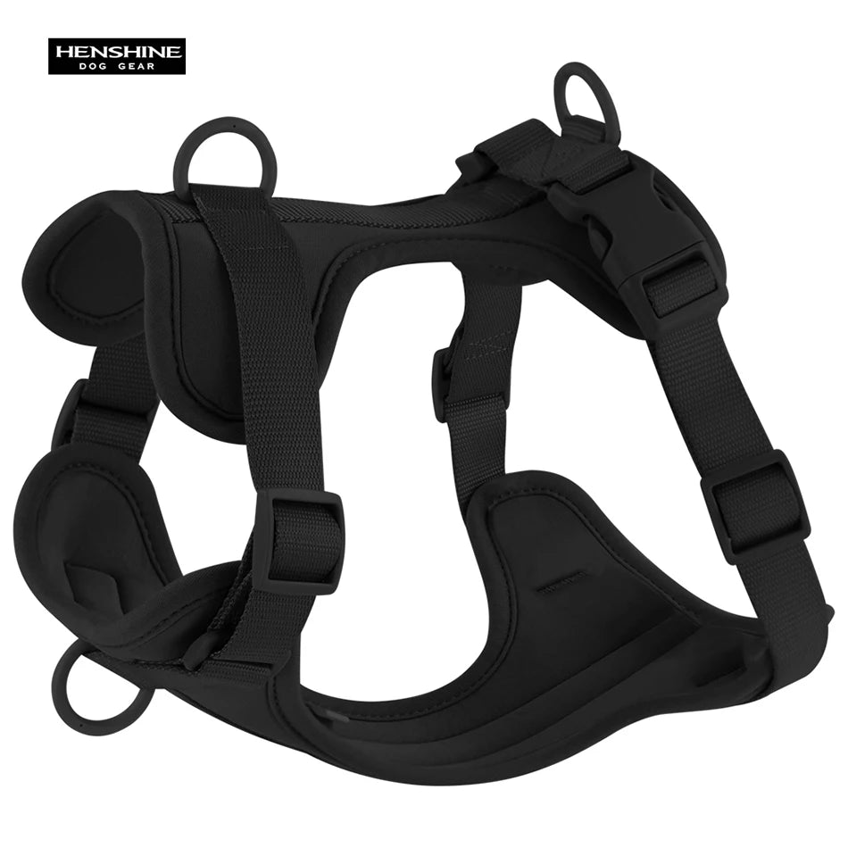 Double Dog Harness And Leash Set PVC Comfort Breathable Adjustable Chest Strap