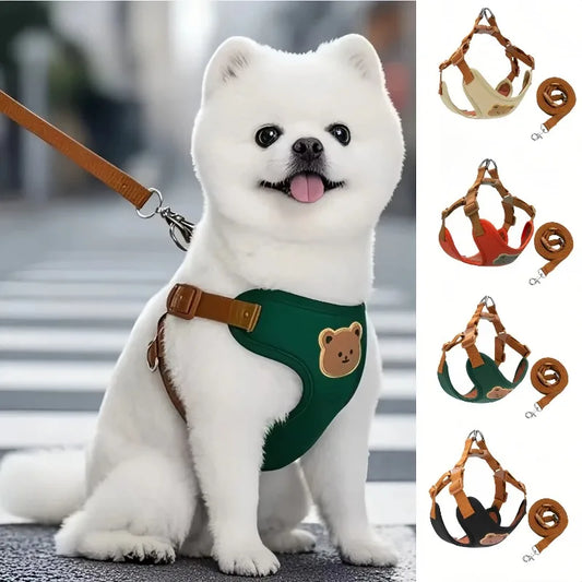 Breathable Dog Harness And Leash Set For Dogs And Cats