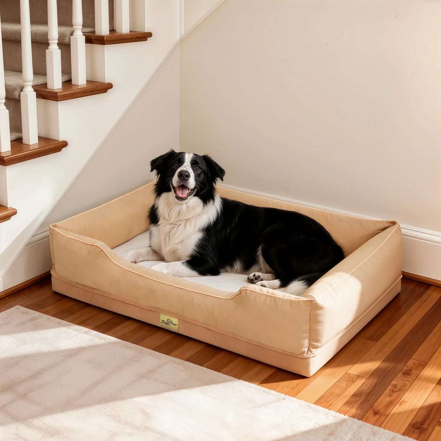 BINGOPAW Orthopedic Dog Bed With Foam Base And Waterproof Lining