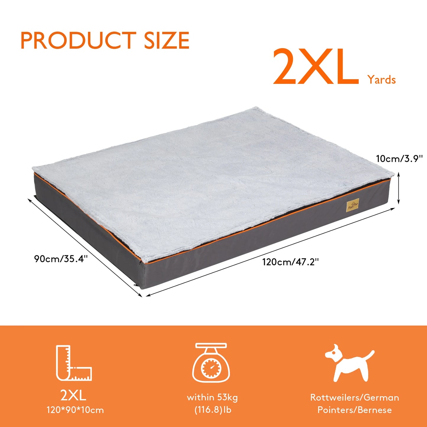 BINGOPAW Orthopedic Dog Bed With Washable Cover For Pets