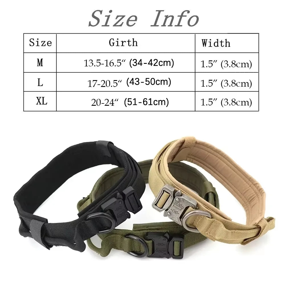 Dog Harness And Collar Set Adjustable Tactical Vest And Collar