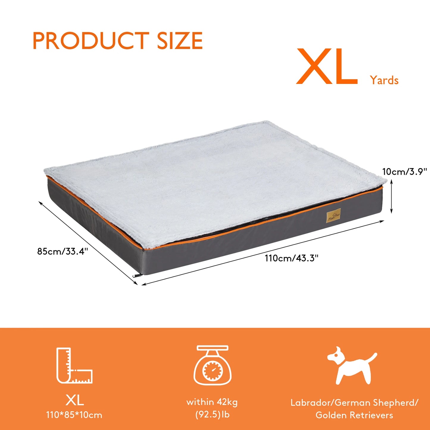 BINGOPAW Orthopedic Dog Bed With Washable Cover For Pets