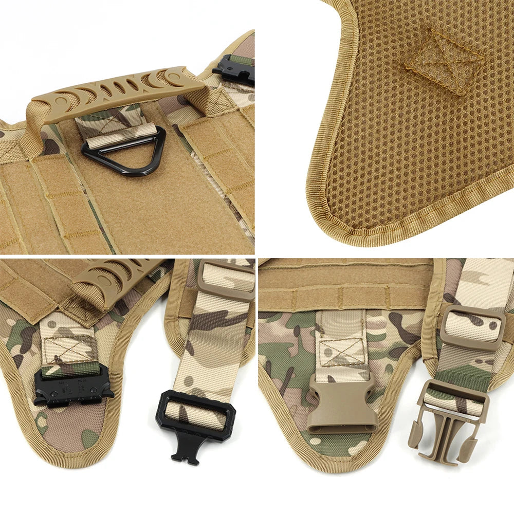 Military Tactical Dog Harness Leash Set For Malinois