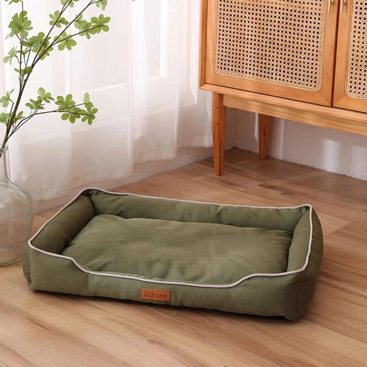 Square Four Season Large Dog Bed Waterproof Sofa Style Bite Resistant
