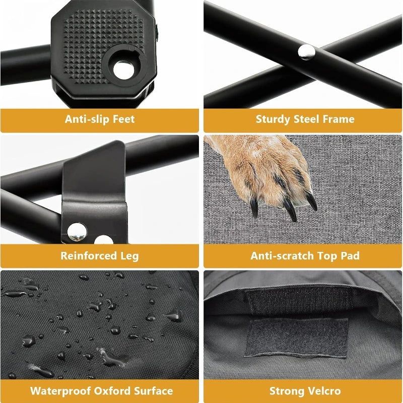 Raised Dog Bed Portable Pet Cot Travel Camping Gear