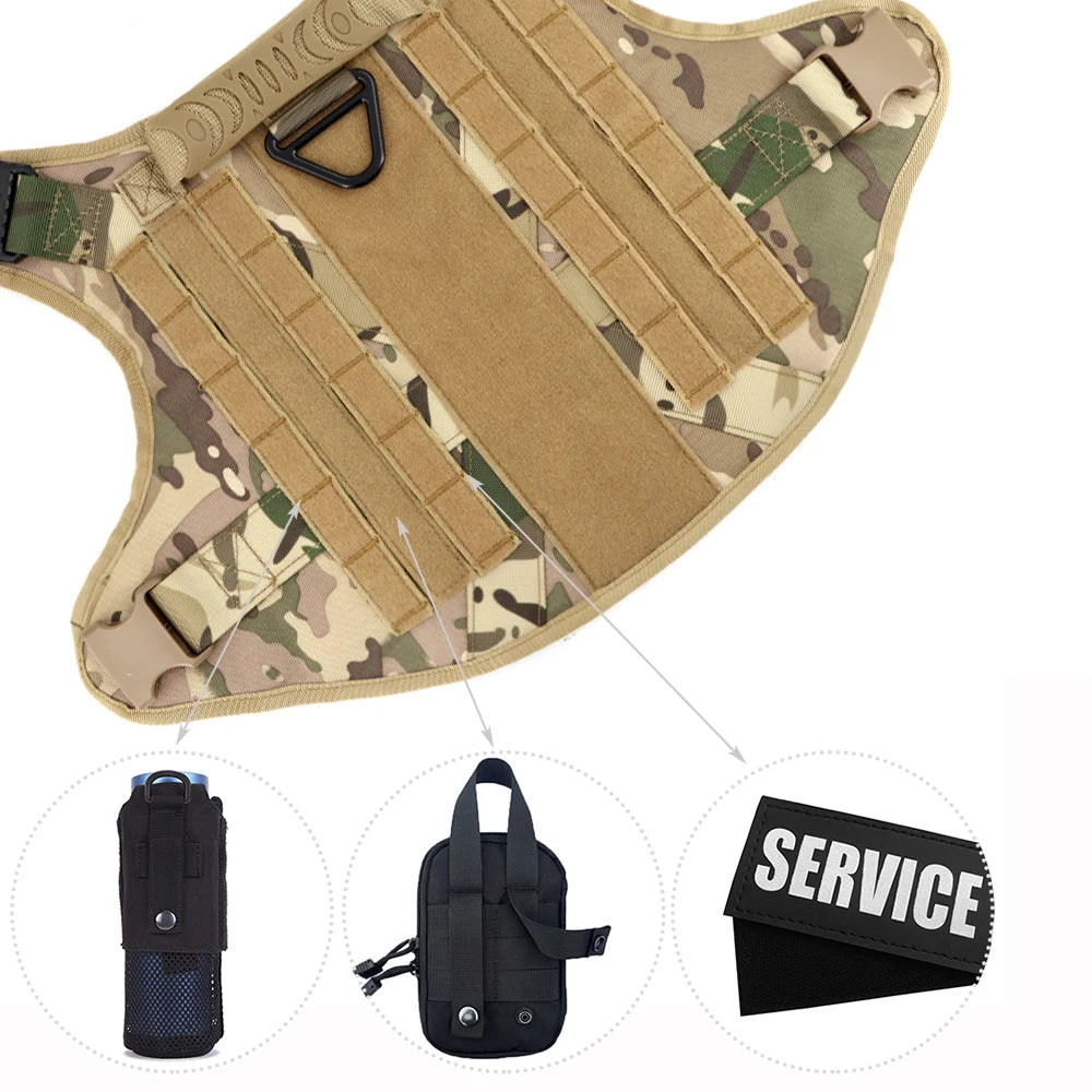 Military Tactical Dog Harness Leash Set For Malinois