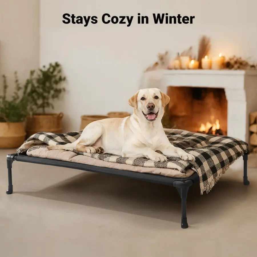Outdoor Elevated Dog Bed For Large Dogs Breathable Cooling Cot