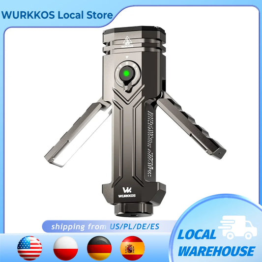 Wurkkos HD02 LED Camping Lamp Portable Outdoor Sports Fishing 3200 Lumens Hunting Hiking Searchlight with Rechargeable Battery