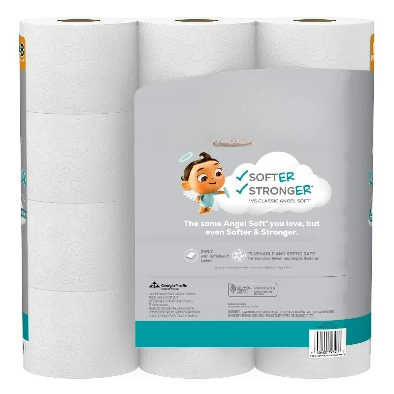 2-Ply Toilet Paper, 12 Mega Rolls, 320 Sheets Per Roll