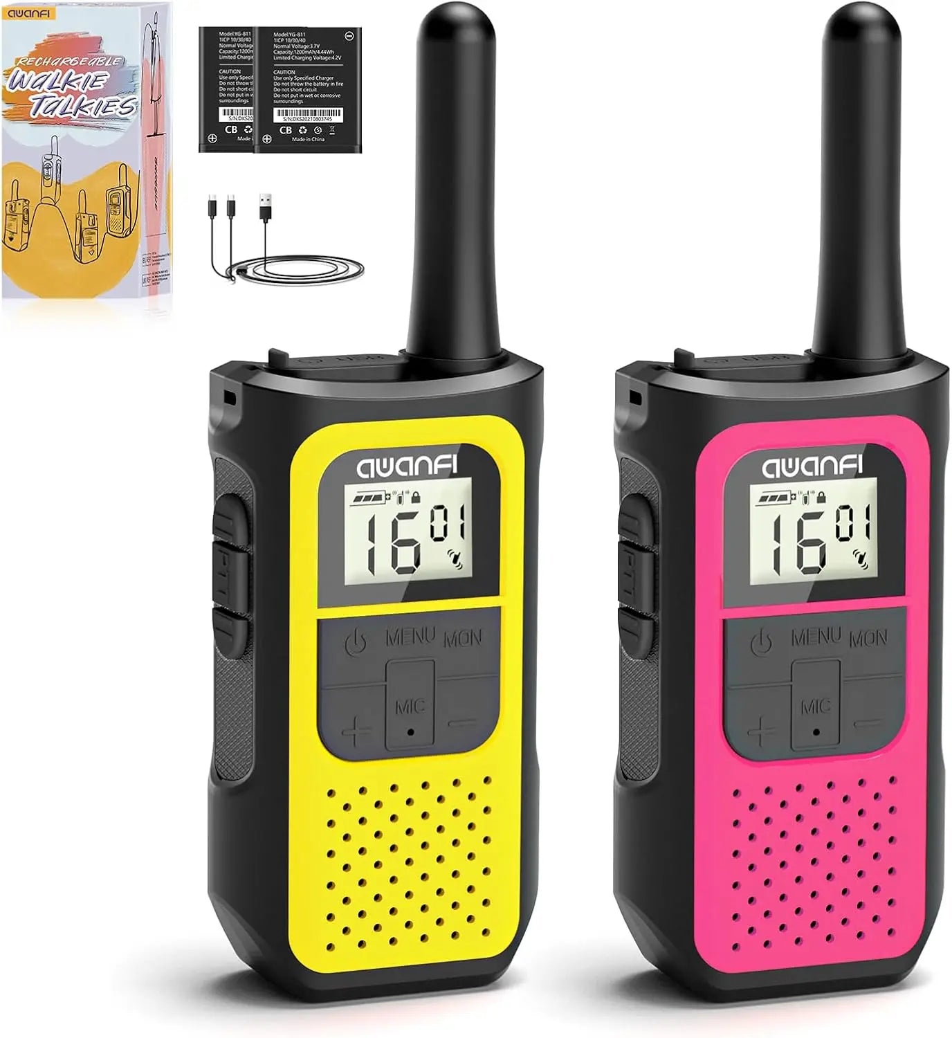 AWANFI Long-Range Walkie Talkies for Adults and Kids VOX