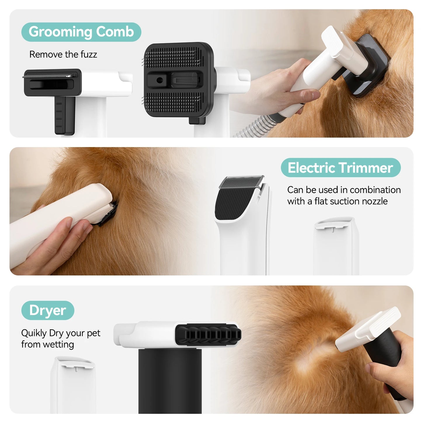 Amicura P1 Pet Grooming Vacuum And Hair Dryer Adjustable Speed