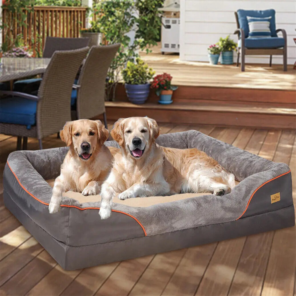 Bingopaw Orthopedic Memory Foam Dog Bed Bolstered Sofa Waterproof