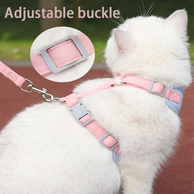 Breathable Puppy Harness And Leash Set For Dogs Cats