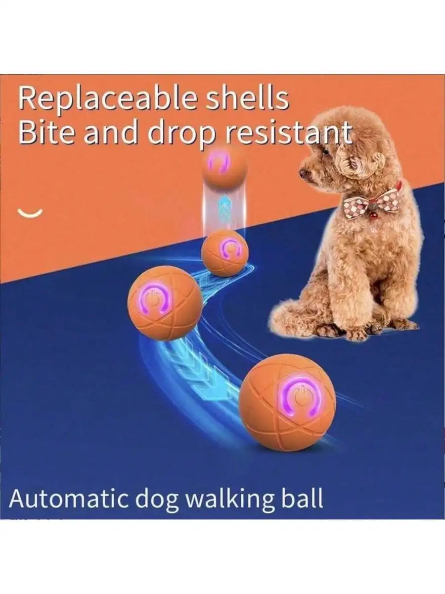 Automatic Dog Ball Toy Vibrating Interactive Moving Ball USB Rechargeable