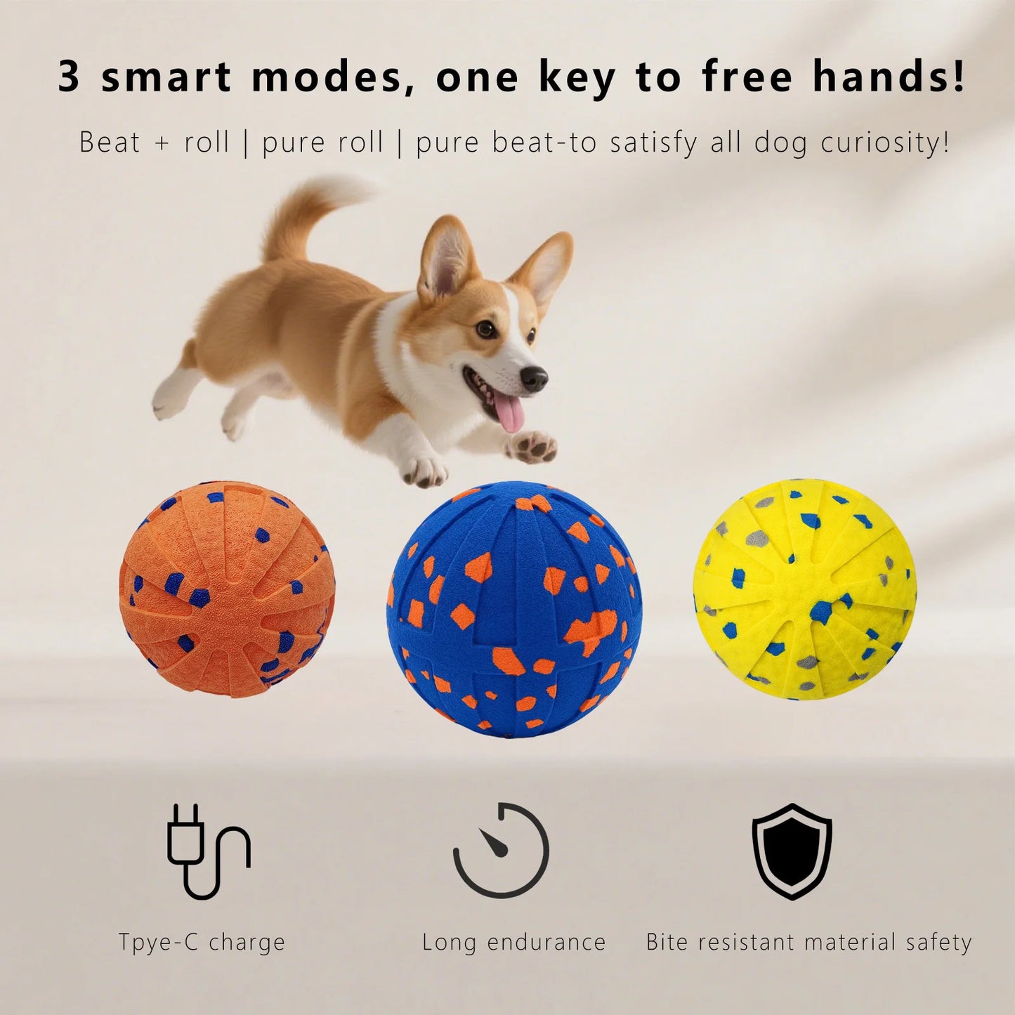Booteely Automatic Moving Interactive Dog Ball Toy For Dogs